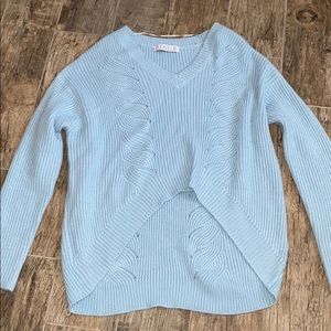 hi lo knit sweater